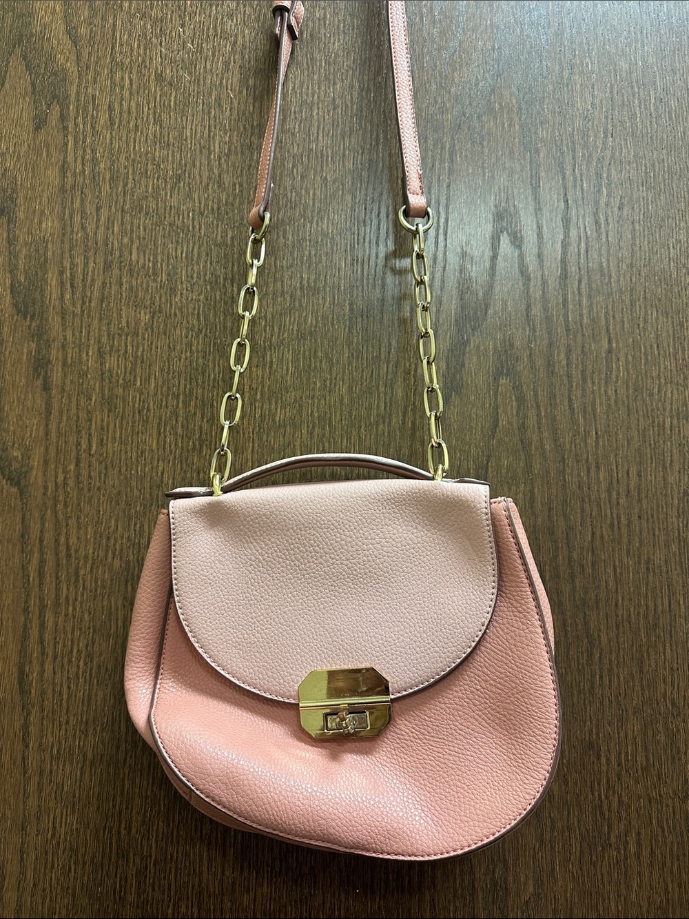 Charming Charlie Pink Convertible Chain Strap Crossbody Bag